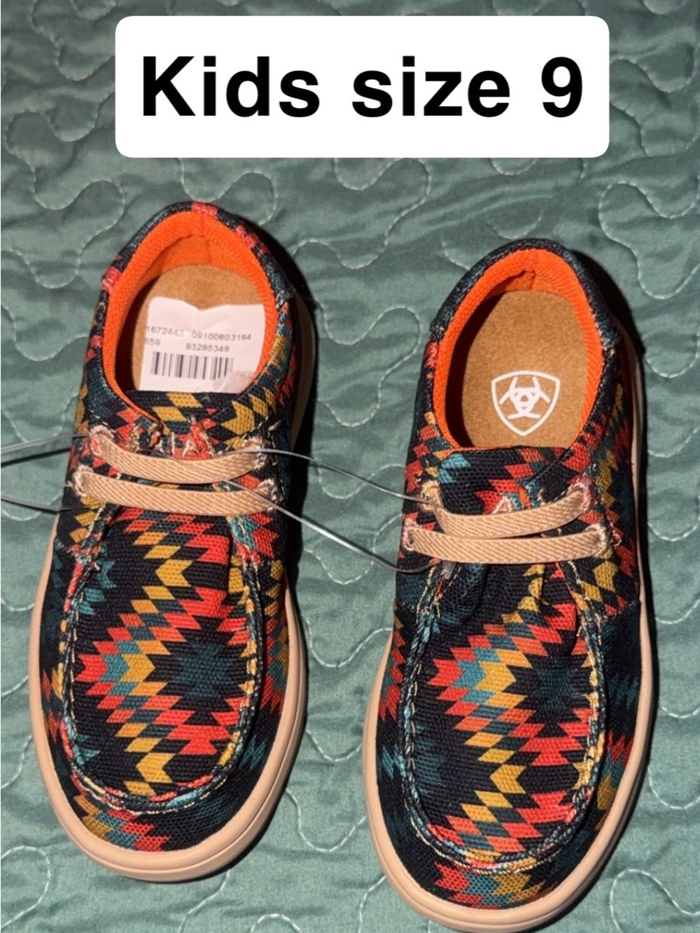 Ariat Kids Patterned Casual Sneakers - Orange Multicolor